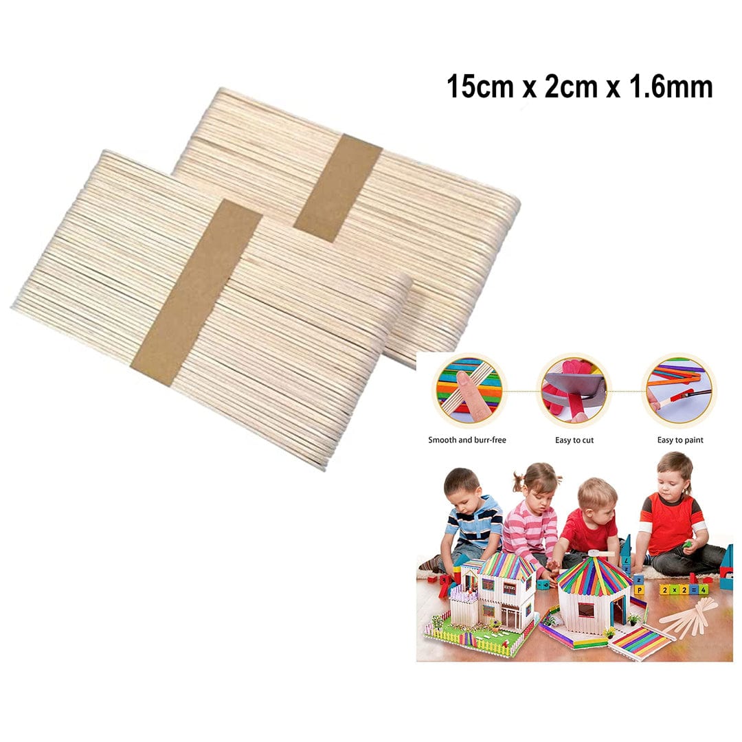 Crafteria SMALL Natural Ice-Cream Sticks