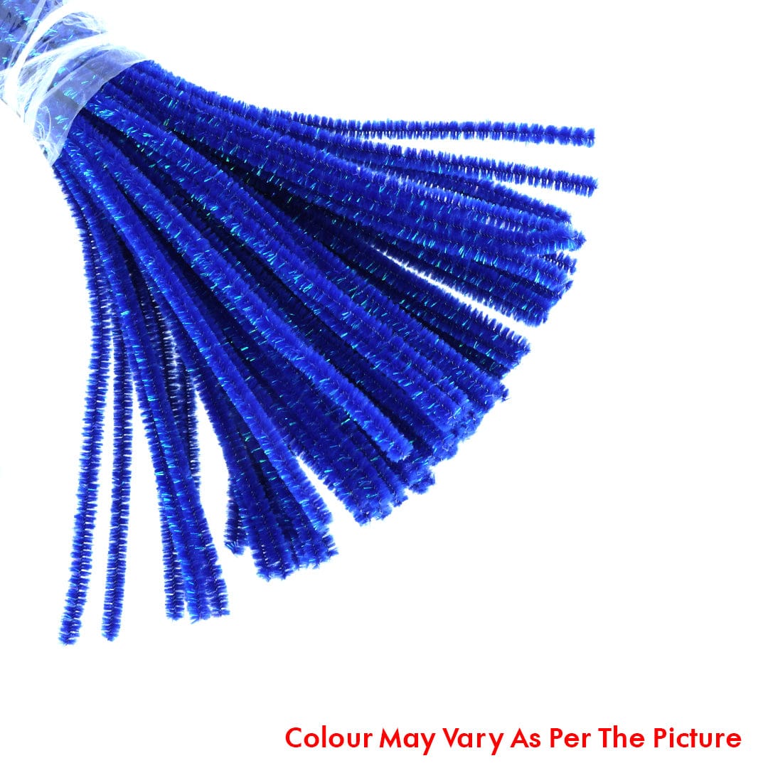 Crafteria Royal Blue Shimmer Pipe Cleaner (100Pcs Approx.)