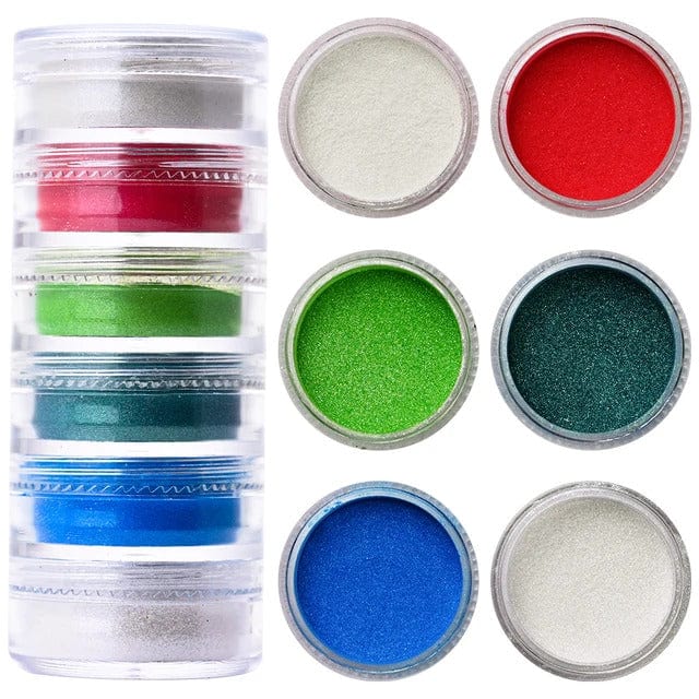 JUST CRAFT IT MICA POWDER 6 Shade Pearl Mica Powder (Q)