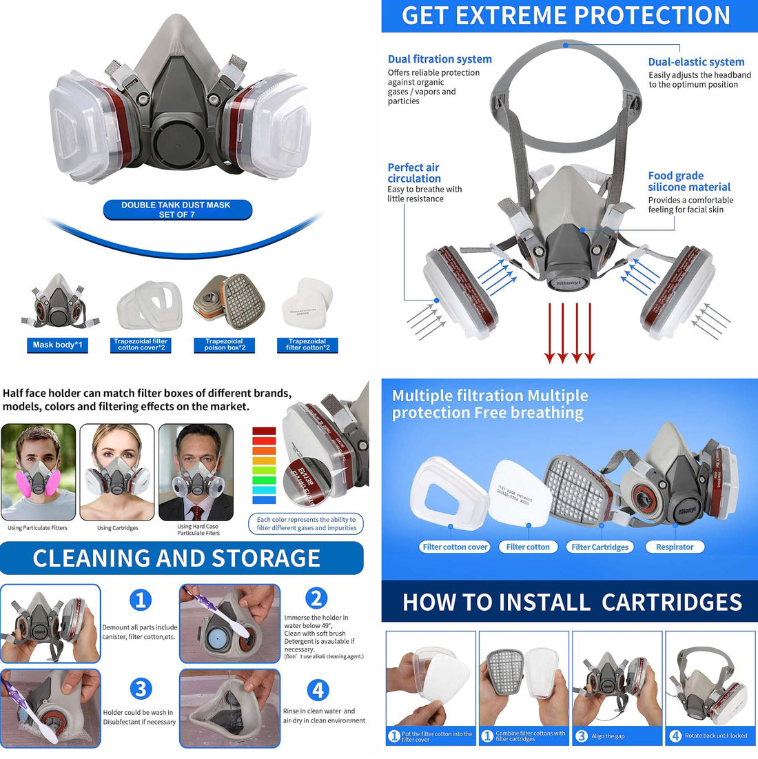 My Store MASK RESPIRATOR MASK WITH SAFETY GOGGLE