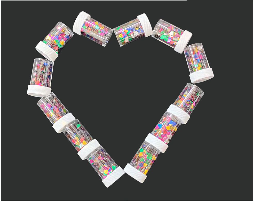 My Store GLITTERS 12 IN 1 HEART SEQUINES DABI SET