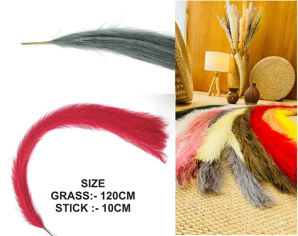 My Store GRASS BUS GREEN FAUX BOHO PAMPAS GRASS