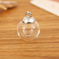my store GLASS BOTTLE Small Glass Globe Charm With Gold Cap