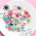 my store GLASS BOTTLE Medium Glass Globe Charm With Gold Cap