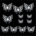 Crafteria Silver 3D Metallic Butterflies Decoration D03