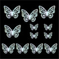 Crafteria Rainbow 3D Metallic Butterflies Decoration D04