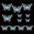 Crafteria Rainbow 3D Metallic Butterflies Decoration D05