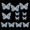 Crafteria Rainbow 3D Metallic Butterflies Decoration D06