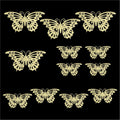 Crafteria Gold 3D Metallic Butterflies Decoration D01