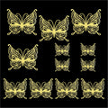 Crafteria Gold 3D Metallic Butterflies Decoration D02