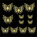 Crafteria Gold 3D Metallic Butterflies Decoration D03