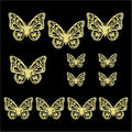 Crafteria Gold 3D Metallic Butterflies Decoration D04
