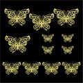Crafteria Gold 3D Metallic Butterflies Decoration D05