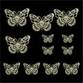 Crafteria Gold 3D Metallic Butterflies Decoration D08
