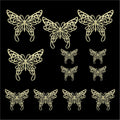 Crafteria Gold 3D Metallic Butterflies Decoration D09