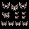 Crafteria Copper 3D Metallic Butterflies Decoration D03