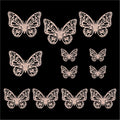 Crafteria Copper 3D Metallic Butterflies Decoration D04