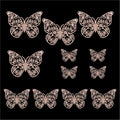 Crafteria Copper 3D Metallic Butterflies Decoration D07