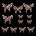 Crafteria Copper 3D Metallic Butterflies Decoration D09
