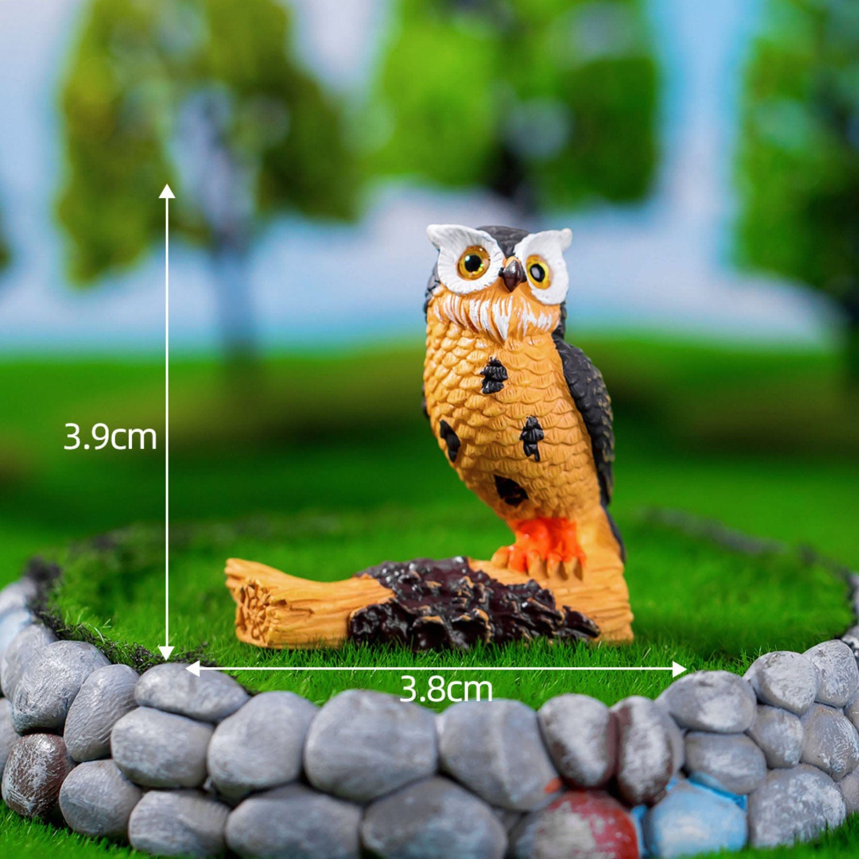 my store MINIATURE Dark Gray Owl
