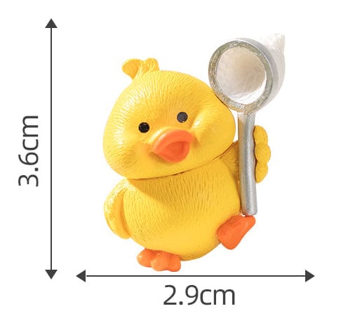 my store MINIATURE Yellow Duck With Fish net