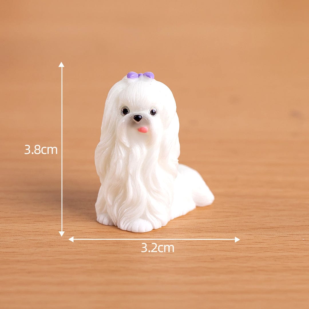 my store MINIATURE Purple Bow White Tail Maltese Dog