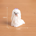 my store MINIATURE Purple Bow White Tail Maltese Dog