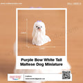 my store MINIATURE Purple Bow White Tail Maltese Dog
