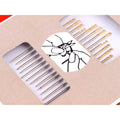 Crafteria Top Slotted  Golden Eye 12 Assorted Self Threading Needles