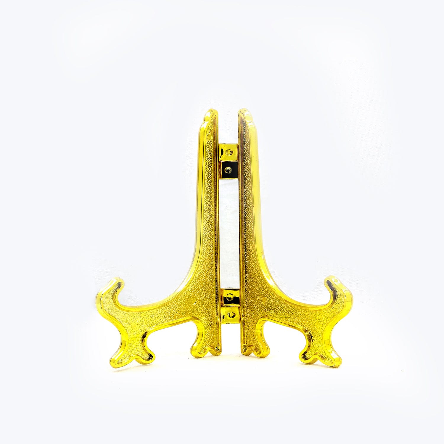 my store PLASTIC STAND 6" Gold Plastic Folding Stand