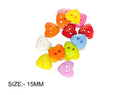 Crafteria 15MM BALLON HEART COLOURFUL BUTTON