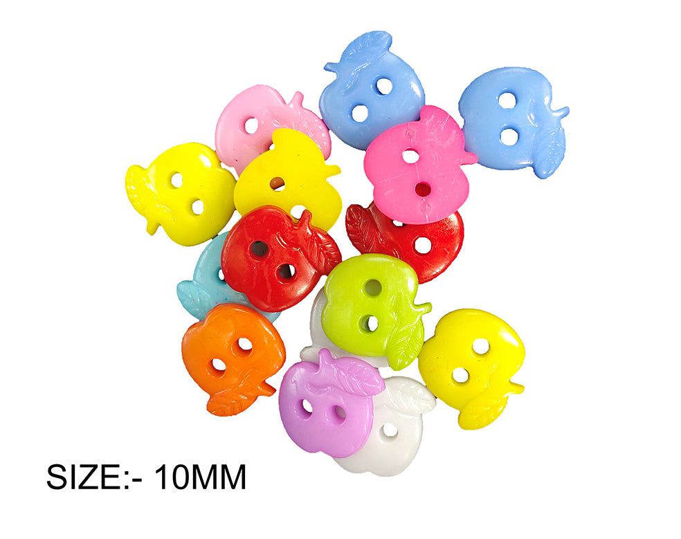Crafteria 10MM APPLE COLOURFUL BUTTON