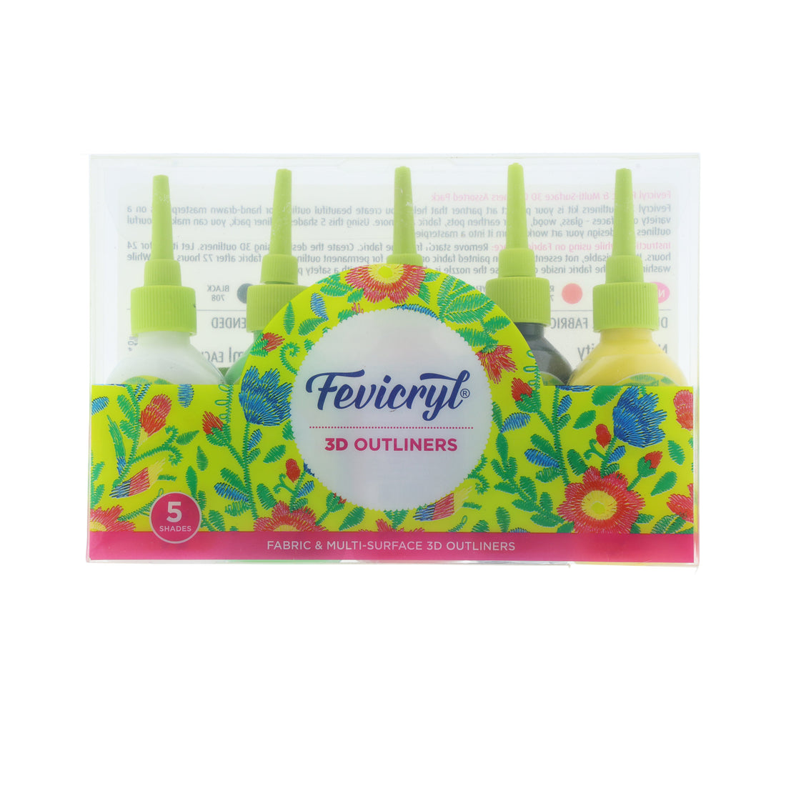 Pidilite 5 Pcs Fevicryl 3D Outliners