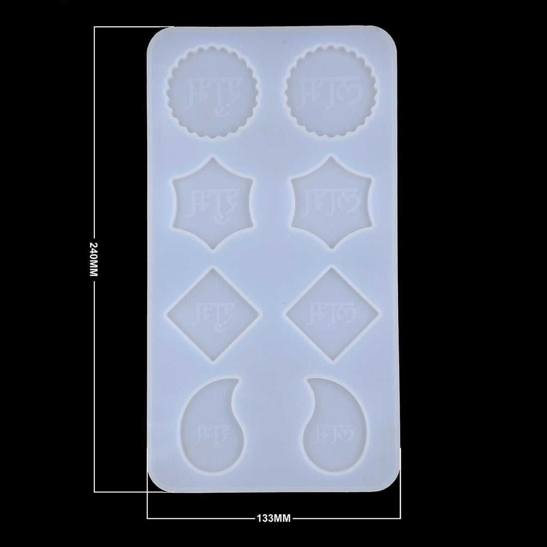 JUST CRAFT IT SILICON MOULD 8 Cavity 4 Pair Diwali Shub labh Mould
