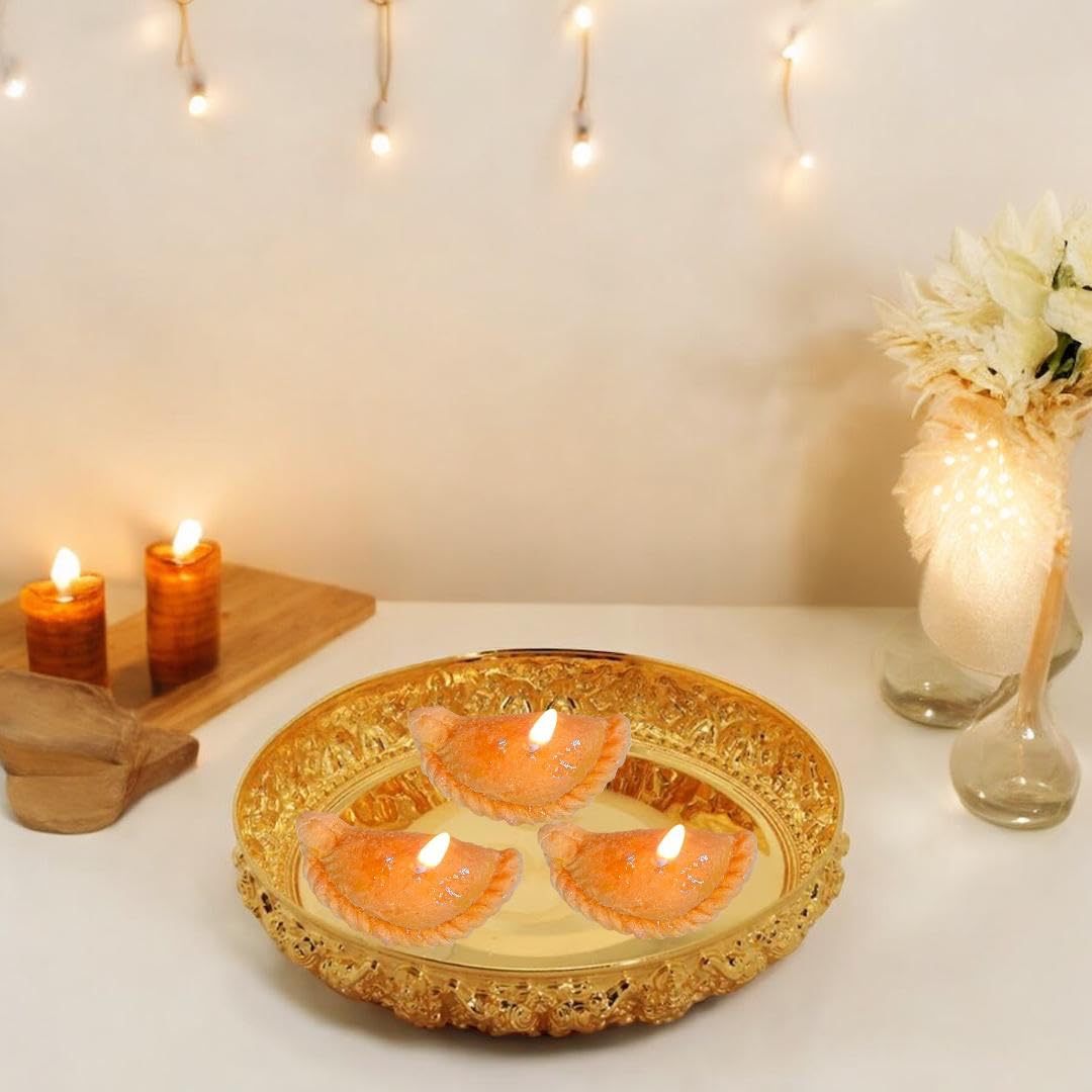 My Store 2 Cavity Gujiya Shape Candle Mould