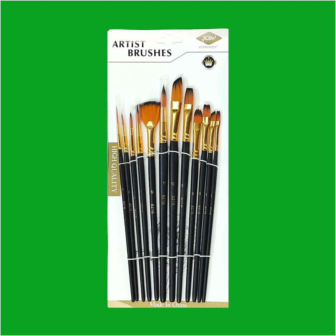 Crafteria D01 12 PC MIX BRUSH CLASSIC COLOUR