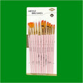 Crafteria D03 12 PC MIX BRUSH SET PASTEL COLOURS