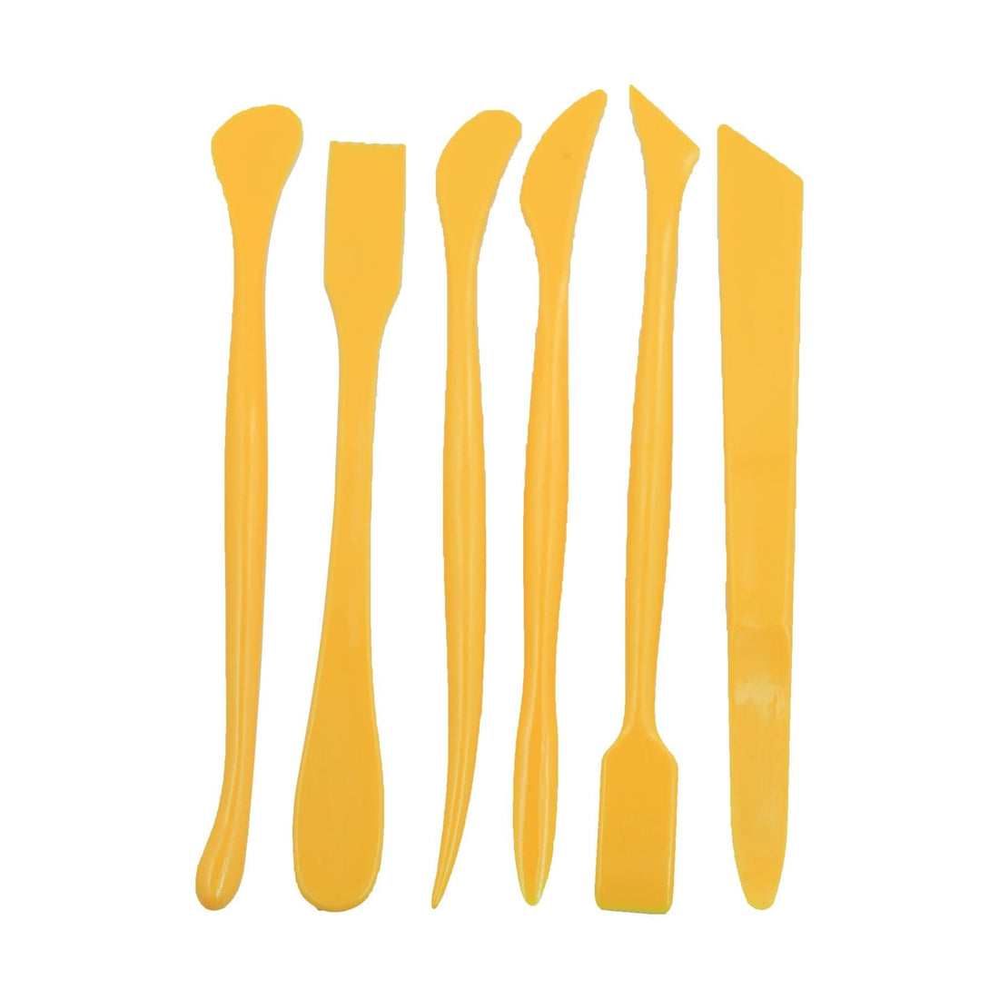 Keep Smiling POTTERY TOOL 6pcs Yellow Handle Sculpting Clay Tool