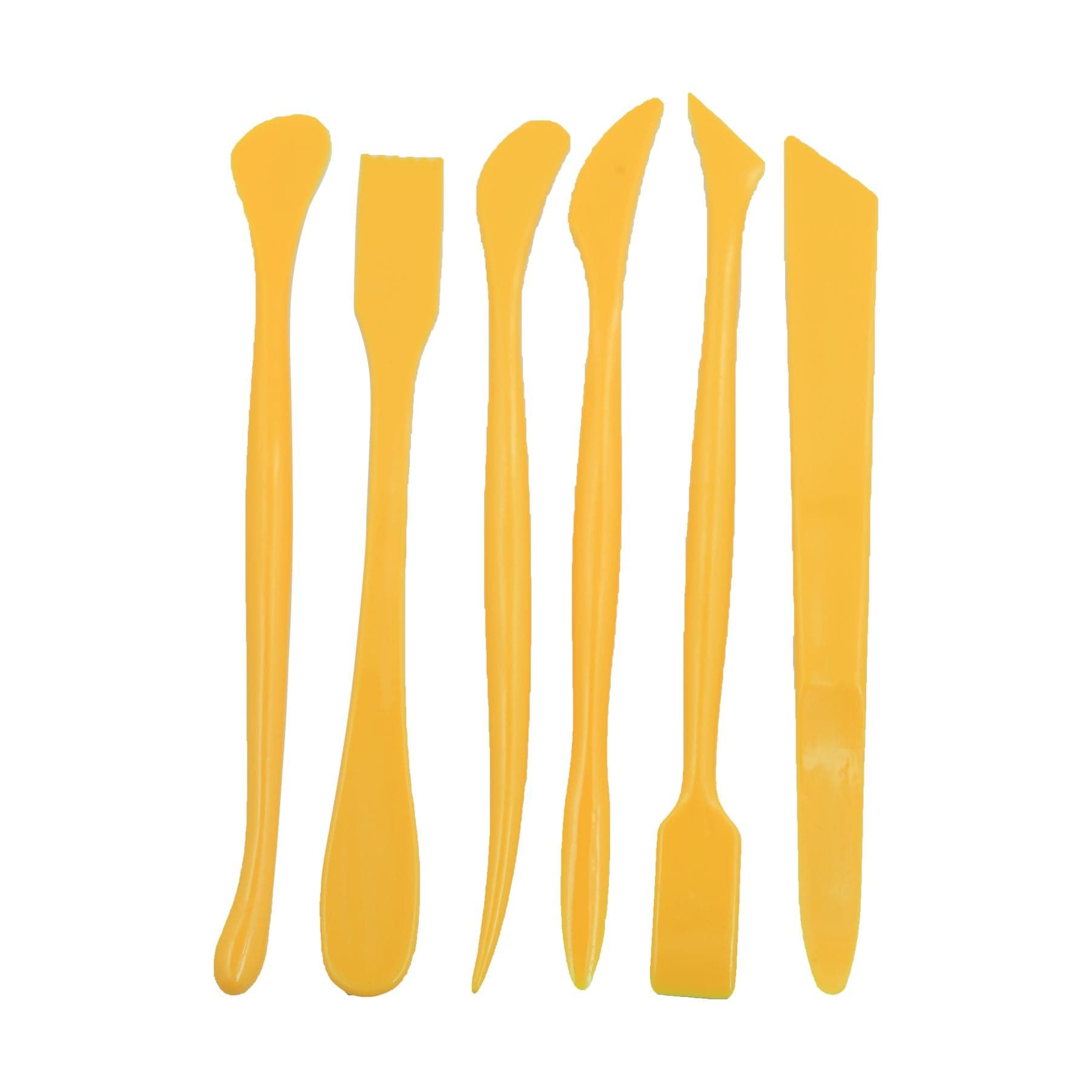 Keep Smiling POTTERY TOOL 6pcs Yellow Handle Sculpting Clay Tool