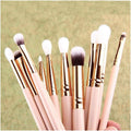 Crafteria 12 in 1 Makeup Art Brush Set With Wooden Handle