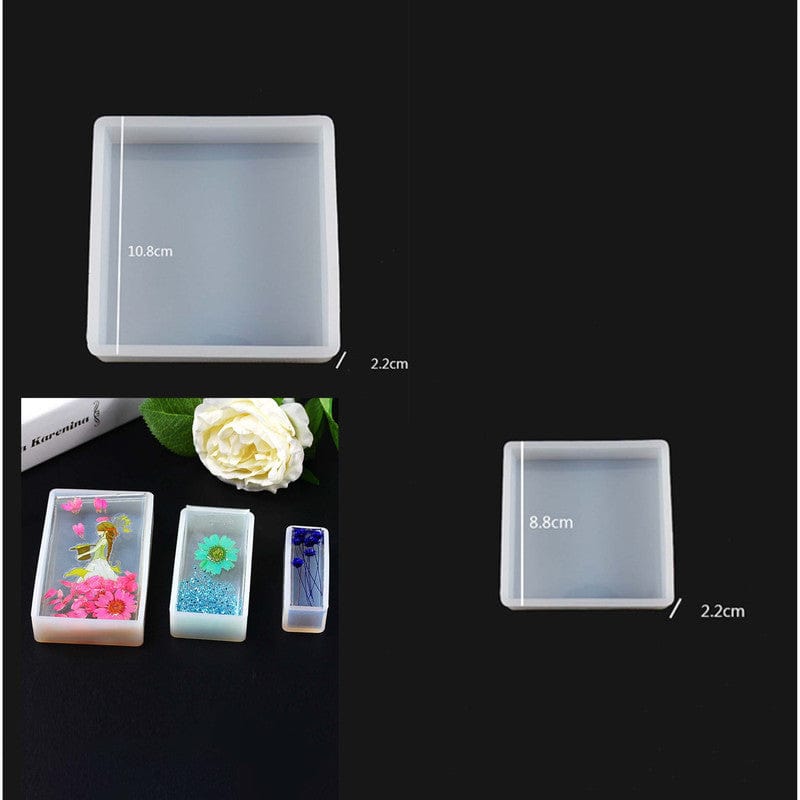 My Store Silicon Mould 2 IN 1 SQUARE CUBIC MOULD