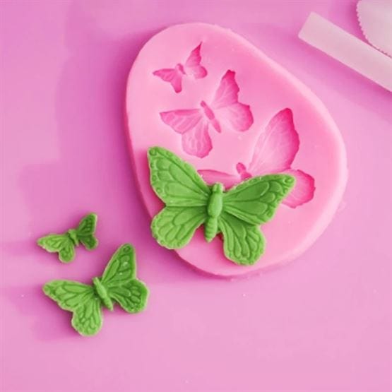 My Store Silicon Mould 3 CAVITY BUTTERFLY MOULD