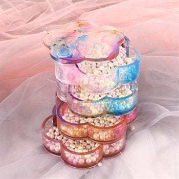My Store Silicon Mould FLOWER MULTI LAYER STORAGE BOX WITH FITTING MOULD