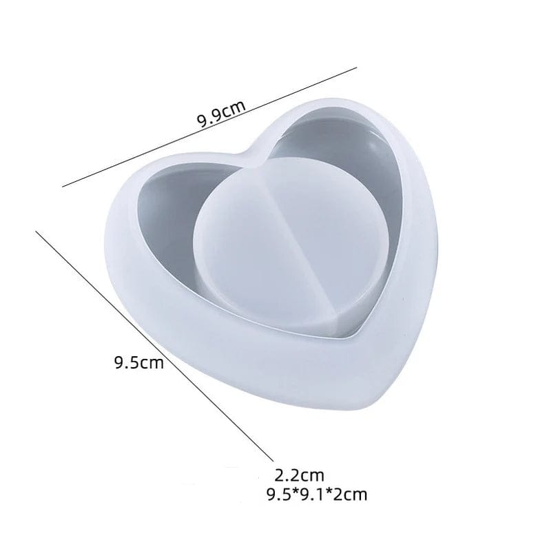 My Store Silicon Mould HEART SHAPE T-LIGHT HOLDER MOULD