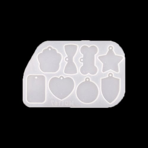 My Store Silicon Mould DOG TAG 8 IN 1 PENDANT MOULD