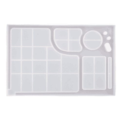 My Store Silicon Mould PLATE WITH 8 PARTITION MOULD