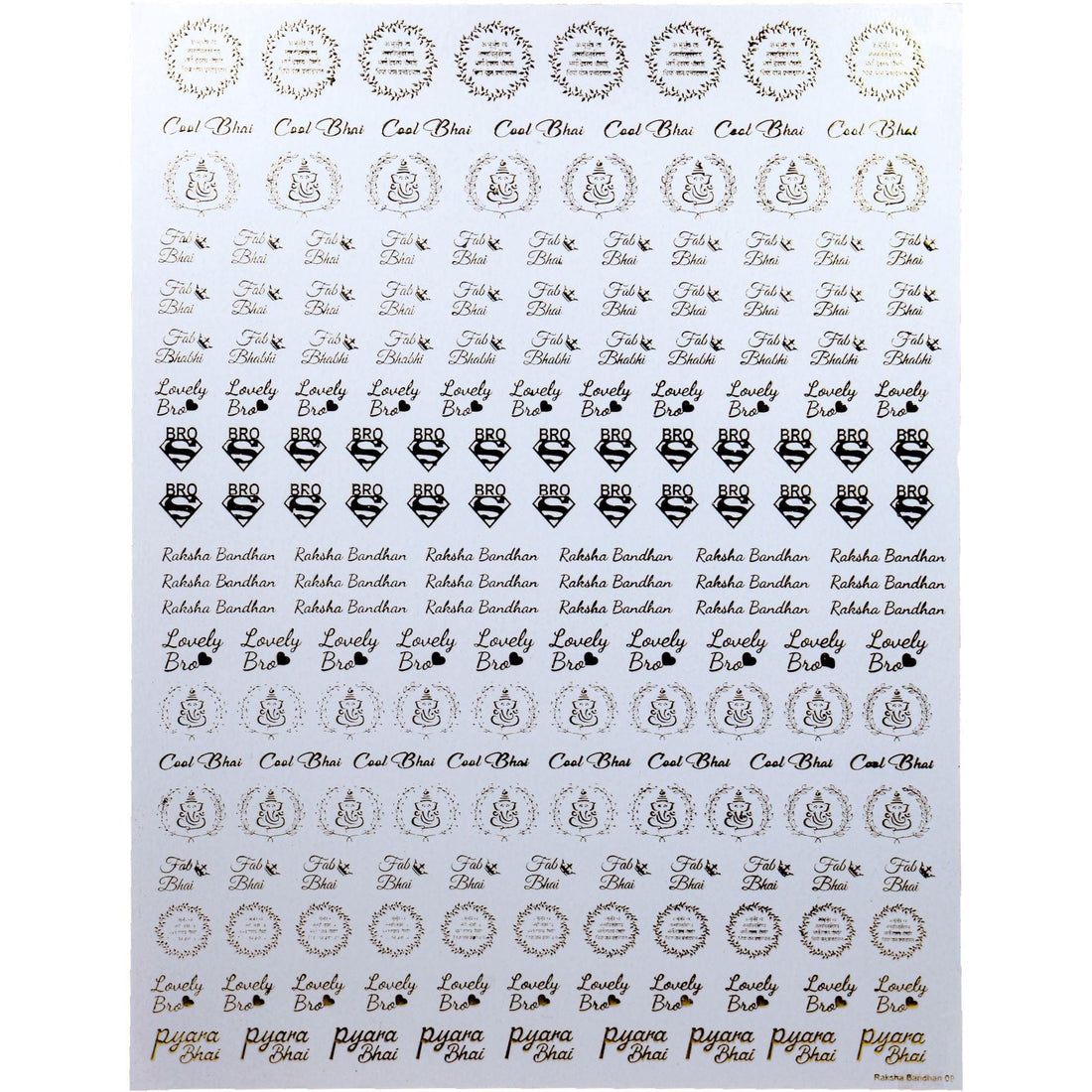 My Store STICKER SHEET New Emboss Sticker D21