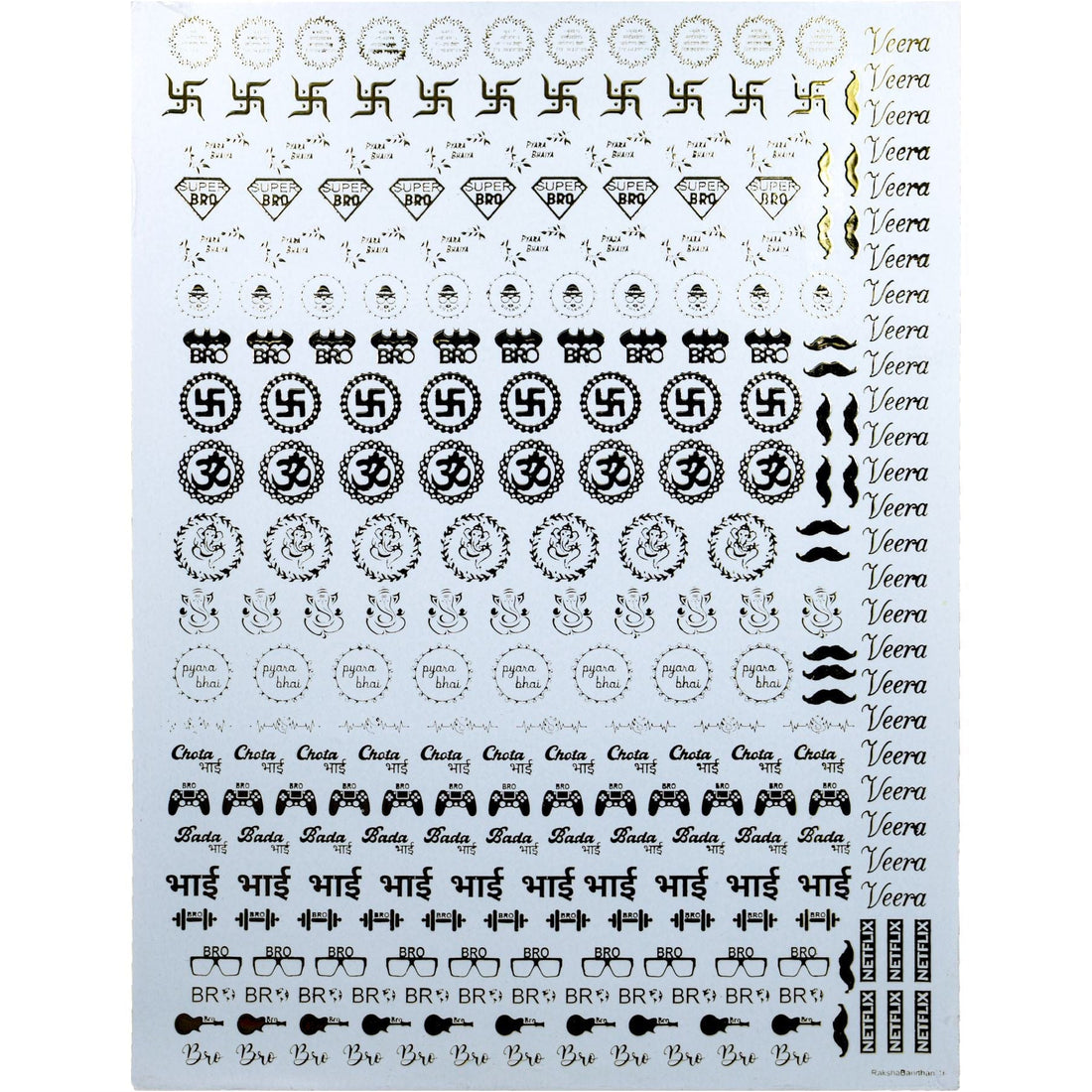 My Store STICKER SHEET New Emboss Sticker D22