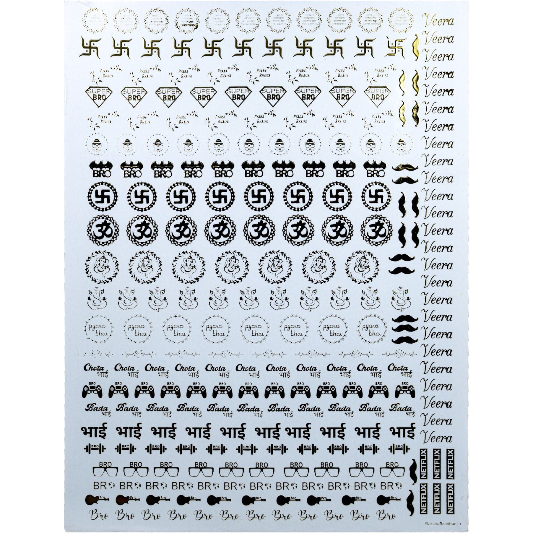My Store STICKER SHEET New Emboss Sticker D22