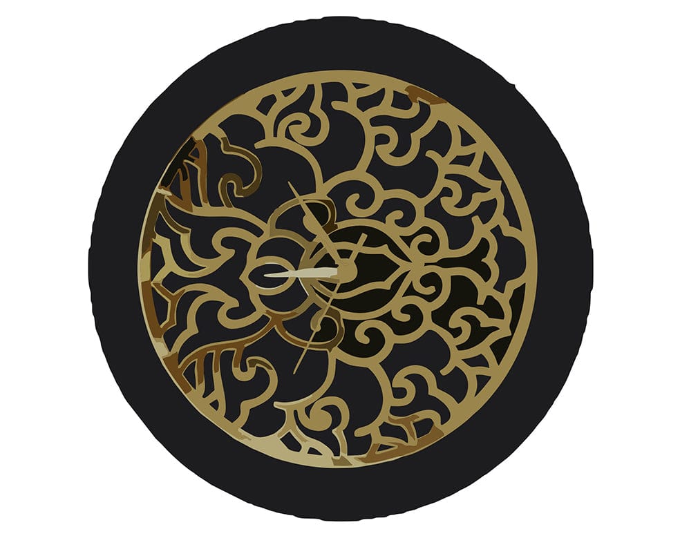 My Store ACRYLIC CUTOUT GOLD CLOCK ACRYLIC CUTOUT 014